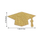 100 Pieces Double-Sided Glitter Graduation Hat-Shaped Confetti